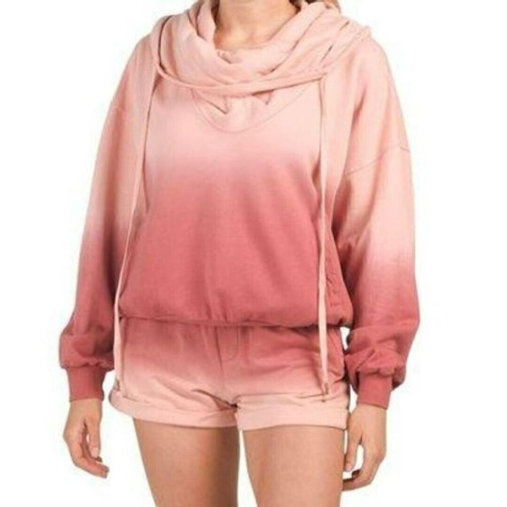 Young Fabulous & Broke Piper Hoodie Pink Ombré M